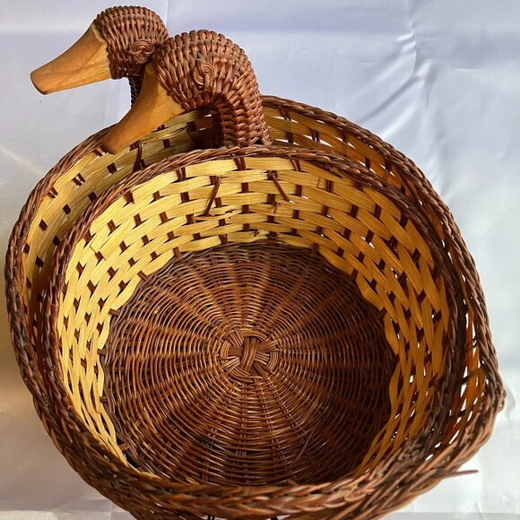 Wicker Duck Basket Set - Picture 1 of 9